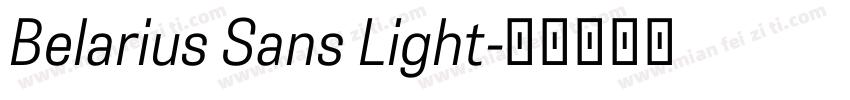 Belarius Sans Light字体转换